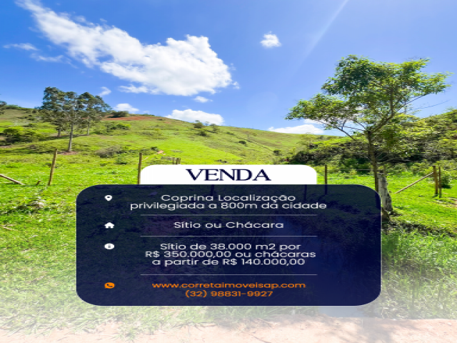 Chácara/Sítio para Venda Coprina Além Paraíba